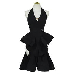 Venny Latin dance costume, sleeveless, backless practice performance suit, new one-piece dress women