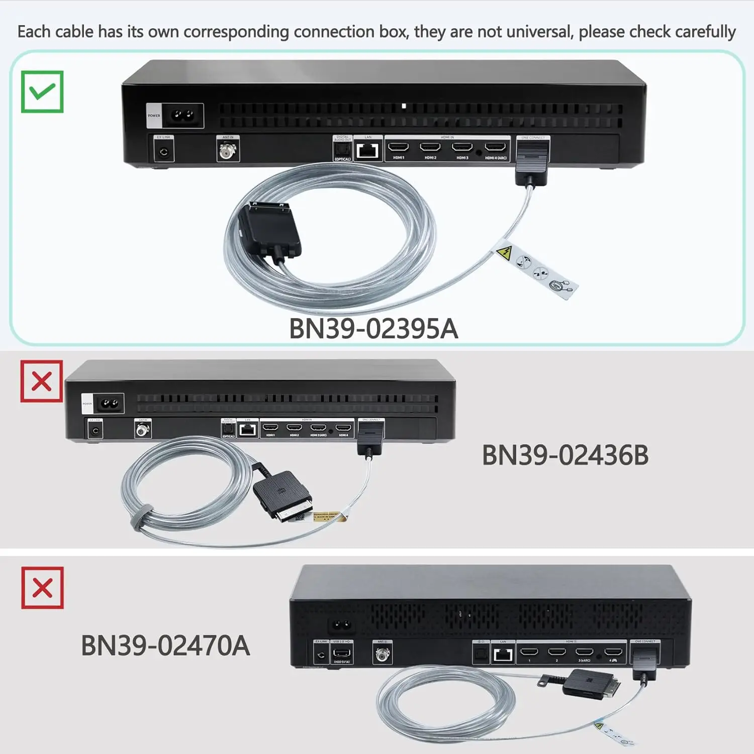 BN39-02395A TV One Connect Cable 5m for QN55Q7CNAF QN75Q7FN