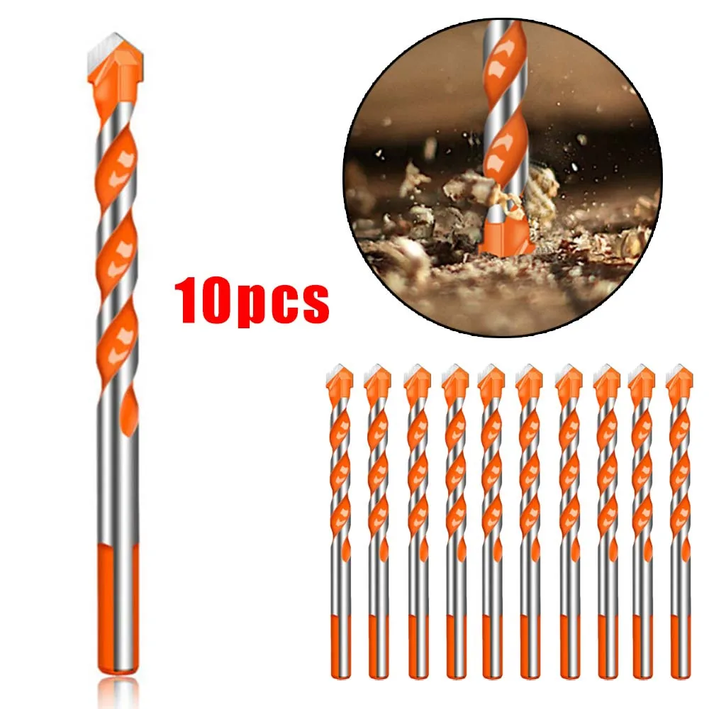 Triangle Drill Bit Multifunctional Hand Tool 6mm Electric Drill For Metal Wood Glass Ceramic Tile Brick Wall Fine Grinding