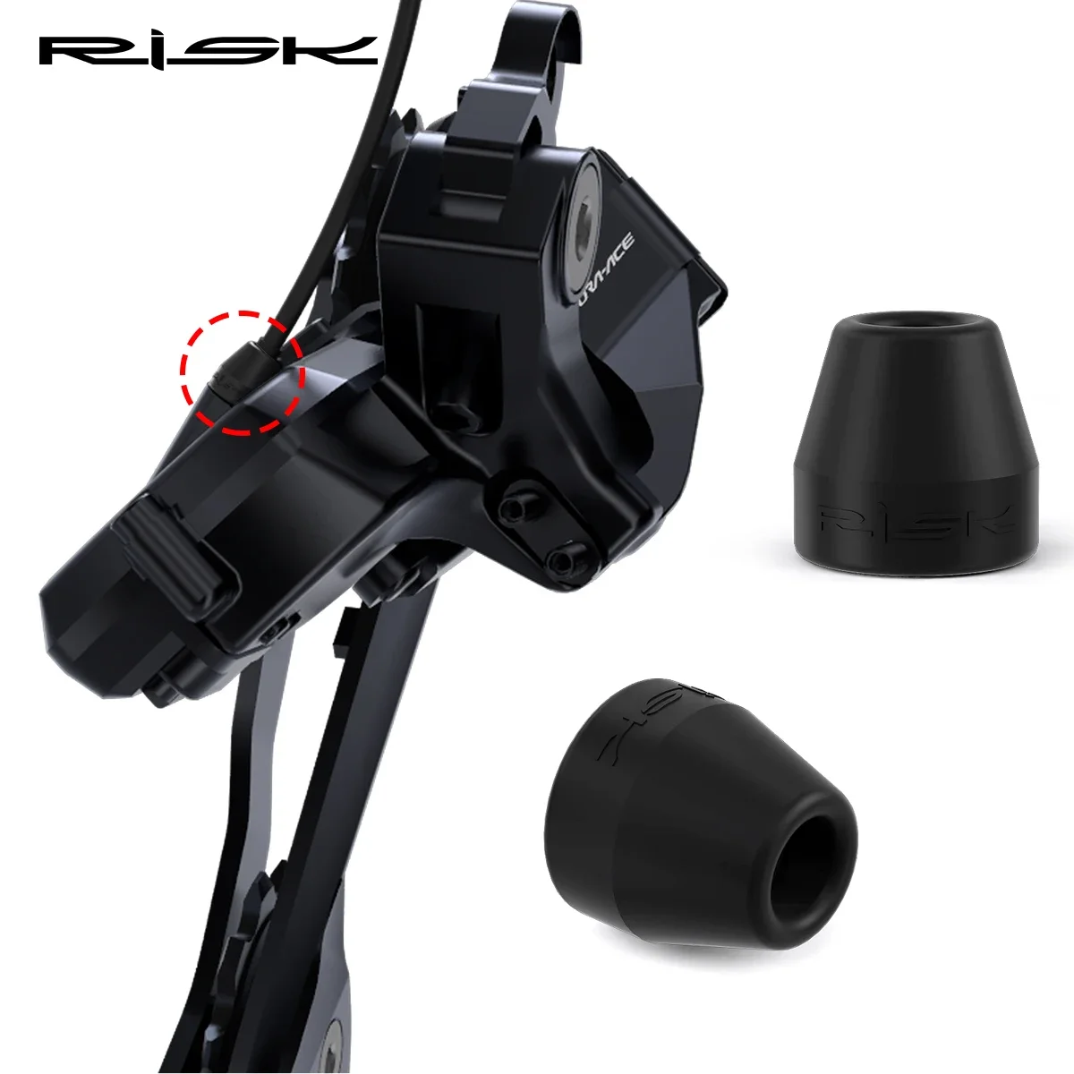 Image of Risk 2 Stück Rennrad Elektrische Schaltwerk-Kabelabdeckung Wasserdicht Fahrrad 12S SD300 Elektronische Leitung Gummimanschette R7150/R8150