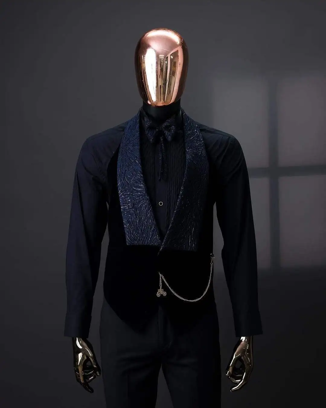 موضة الزفاف الرجال البدلة حفلة موسيقية البدلة 3-قطعة معطف المخملية سترة السراويل مصممة خصيصا العريس وصيف المناسبات الرسمية حسب الطلب #2