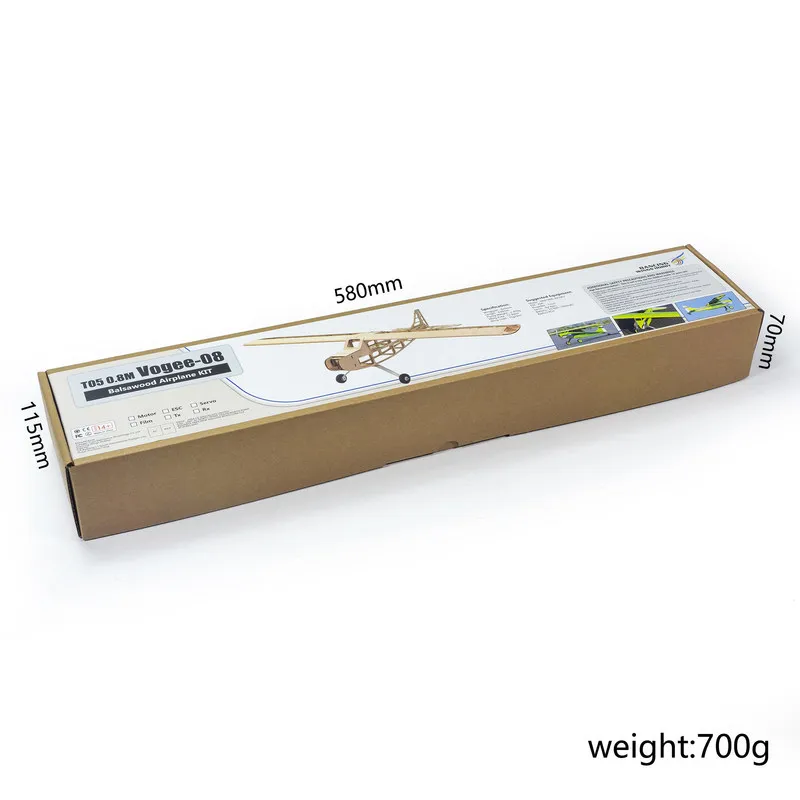 Dwhobby Rc Airplane 820mm Wingspan Vogee 08 Balsa Wood Kit Fixed Wing Remote Control Plane Hobby Practice Model - view 5
