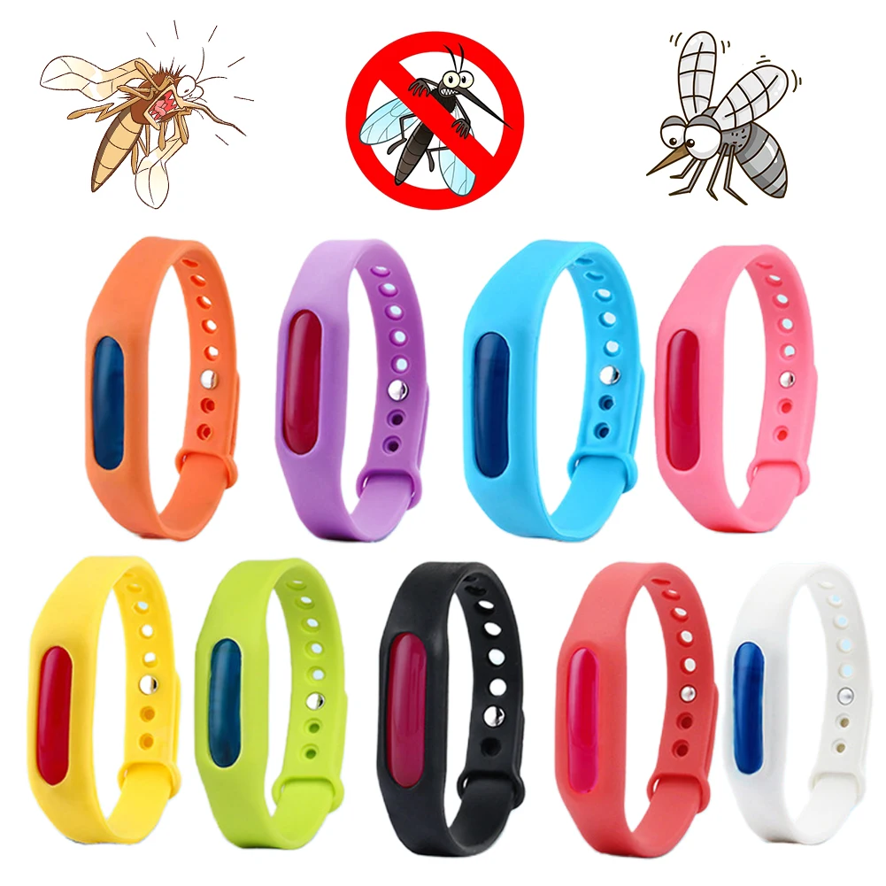 Anti Mosquitoes Wristband Silicone Mosquitoes Repeller Bracelet Adjustable Essential Oil Anti-mosquito Bracelet for Outdoor Use