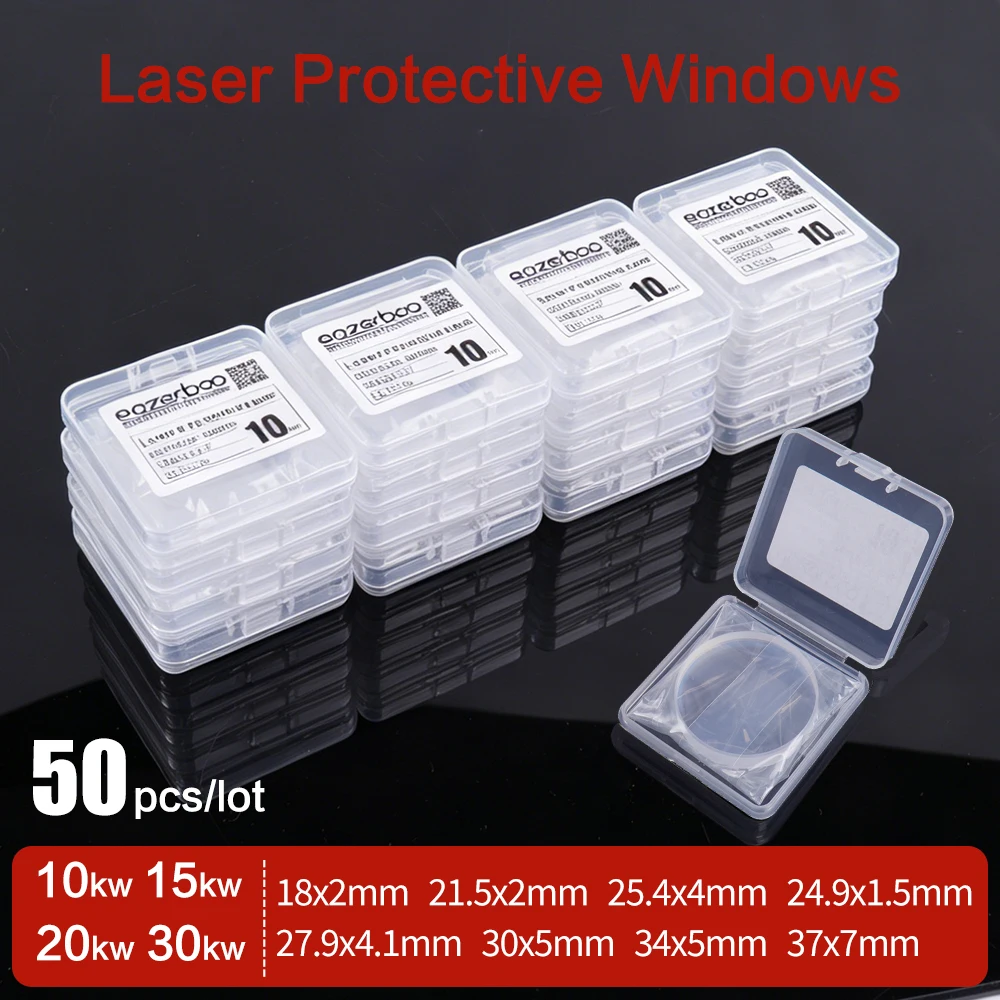 

Original Raytools Laser Protective lens 24.9x1.5 27.9x4.1 30x5 34x5 37x7 10/20/30kw For Qilin BOCI WSX Laser Cutting head lens