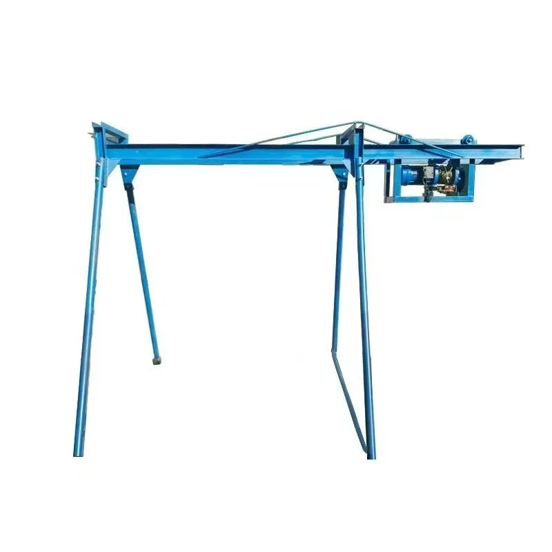 Straight Slide Hoist Double Rail Manual Push Pull Household Lifting Crane 300-500kg For Home Renovation Window Material Lifting