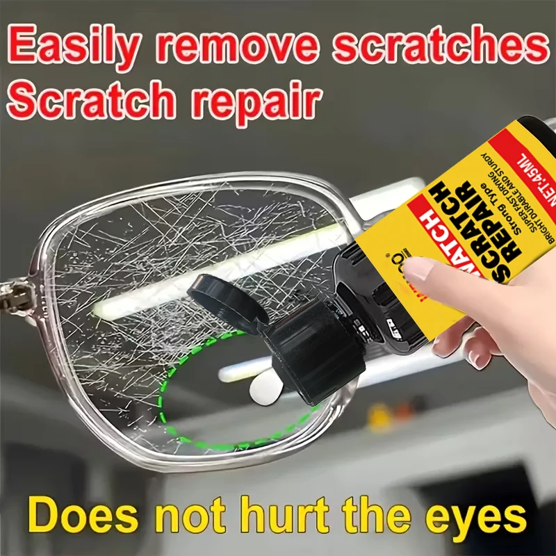 Lens Scratch Repair Kit - Restore Clarity to All Eyeglasses, Sunglasses & Watch Crystals - Glass Lens Polishing Compound