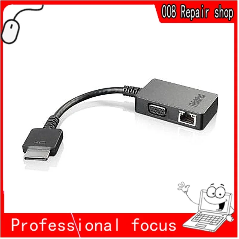 FOR Lenovo ThinkPad OneLink  to VGA/RJ45 Adaptor (Black) New IBM ThinkPad 13/Gen 2, yoga 260, yoga 460  X1 yoga 1st,yoga 14