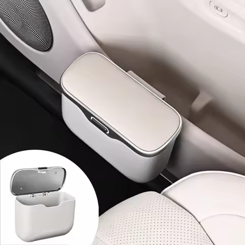 Portable Car Trash Can – Hanging Bin with Lid product image