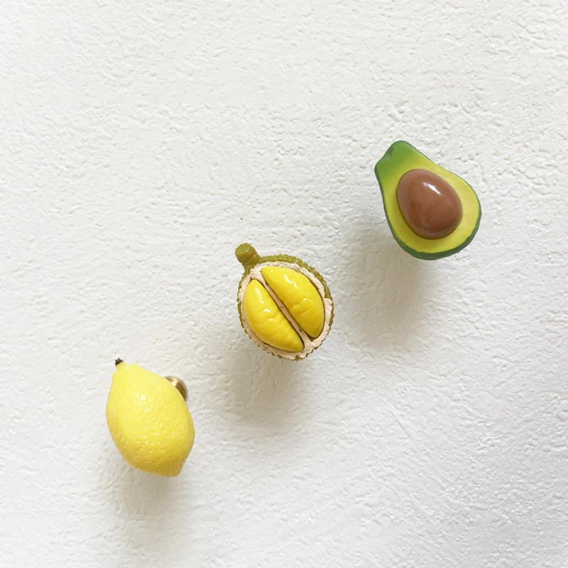 Avocado Handles, 3D Realistic Drawer Handles, Lemon and Durian Decorative Cabinet Knobs