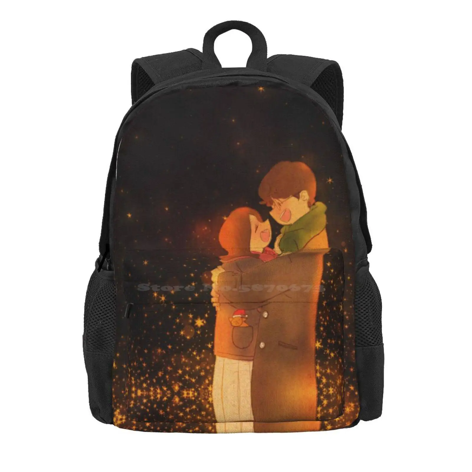 Puuung Illustration No.347 Hot Sale Schoolbag Backpack Fashion Bags Puuung Love Aesthetic Romance Romantic Cozy Happy Moment