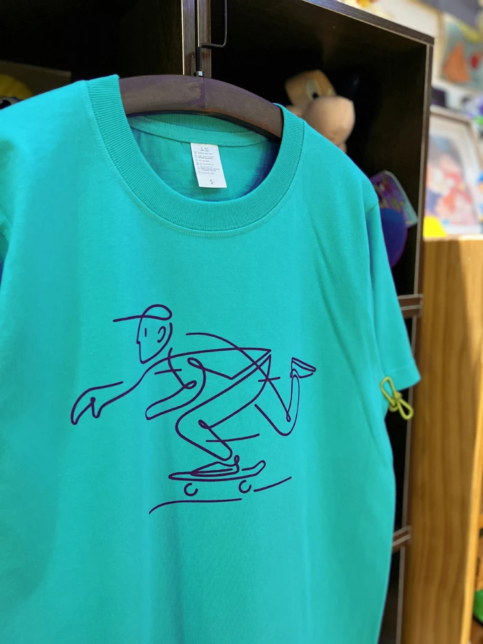 Camisetas Casuais de Algodão Puro com Estampa de Skate Vintage Americana Retrô para Casal, Modelo Regular para Mulheres