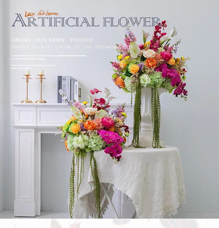 Großhandel Künstliche Blumenkugel Vintage Verwelkte Rose Braut-Handstrauß Seidenblumen Hochzeit Verlobung Event Tischdekoration – Detail 4