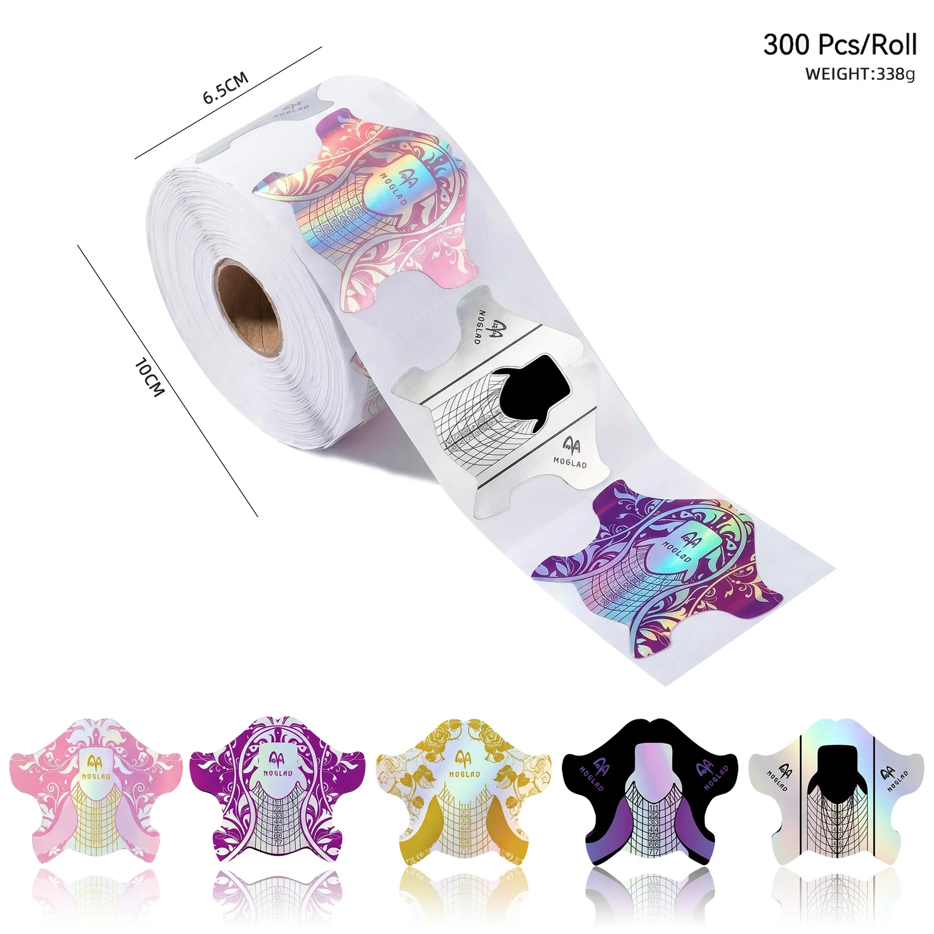 100/300Pcs Professional Long Nail Shapes Are Suitable For Acrylic Nails Polymer Nails Thick Nail Extensions Colorful Thickening