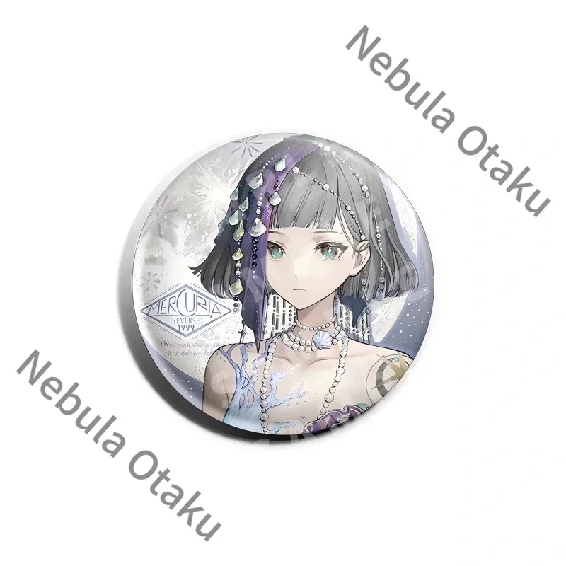 Reverse:1999 Mercuria Miss NewBabel Necrologist Badge Tinplate, Productos Relacionados con el Juego, Cosplay, Souvenir, Regalo de Anime