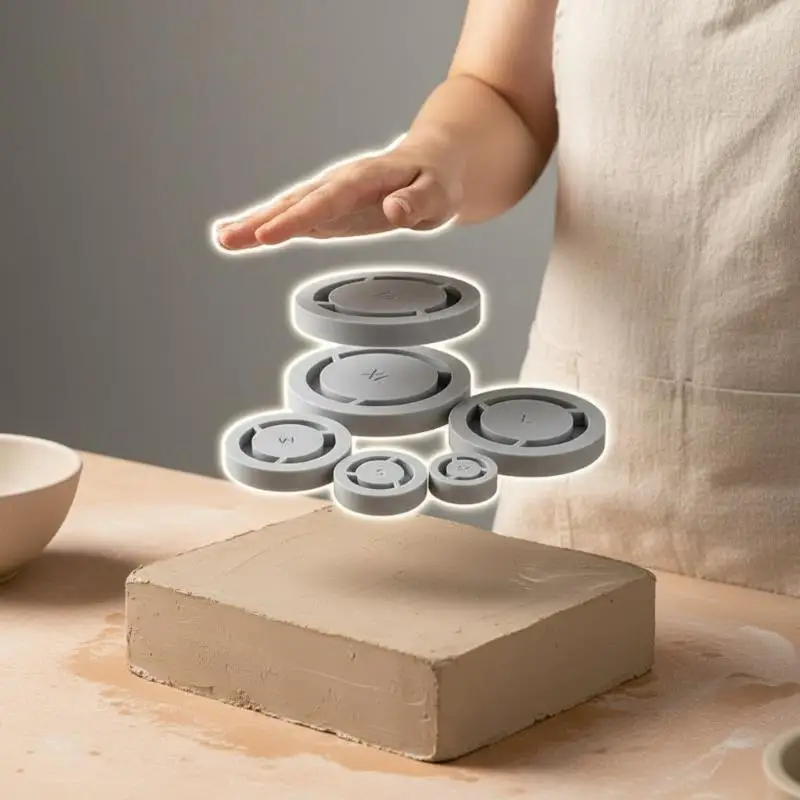 Pottery Foot Ring Mold 5 Sizes Scratch Resistant Consistent Base Template Light Clay Tool for Art Teaching Use