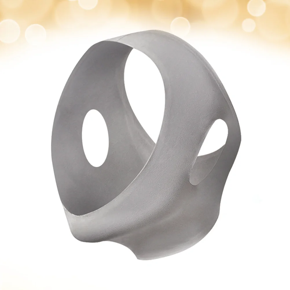 V-gezichtsmasker Dunne gezichtsliftriem voor dames Grijs Maat L Ademend gezichtsondersteuningshulpmiddel Slanke stevige huid