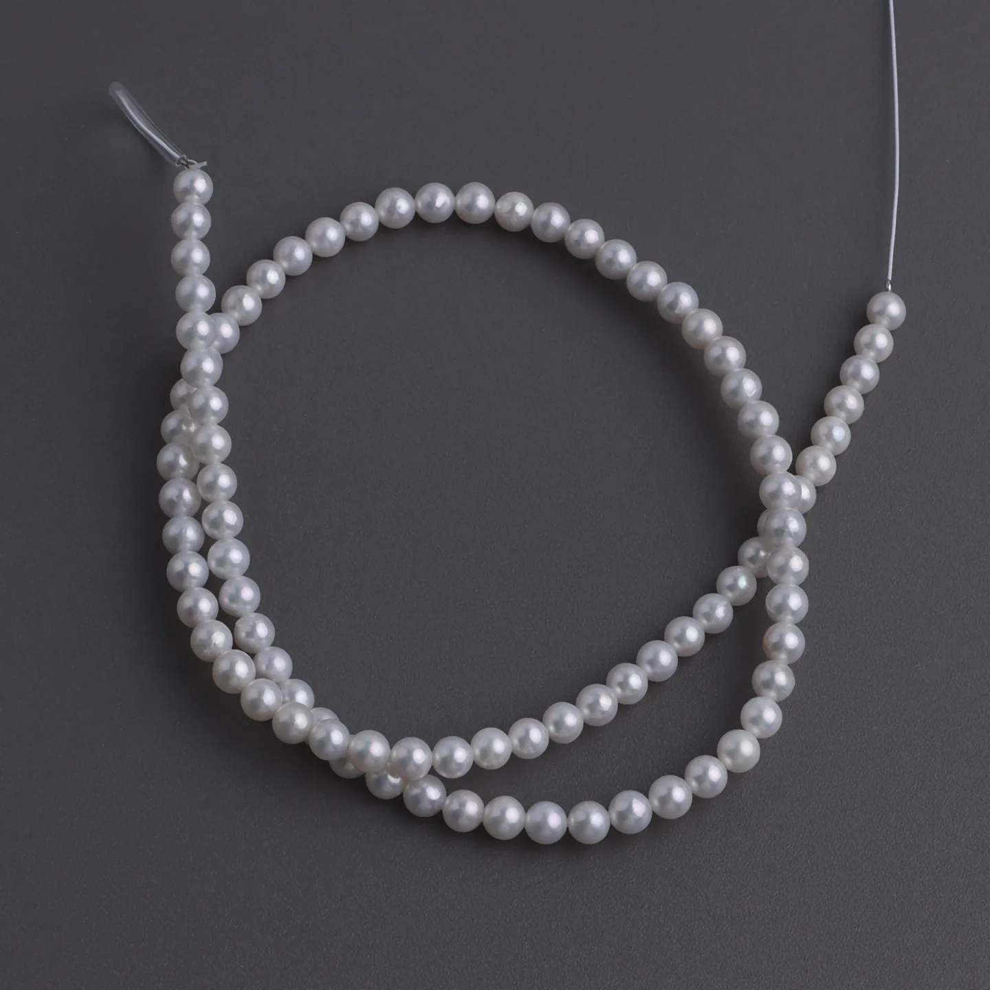 

White Bright 4.5-5 Mm Near Perfect Round Baby Beads, Natural Freshwater Pearl Loose Beads DIY Jewelry Material Accessories