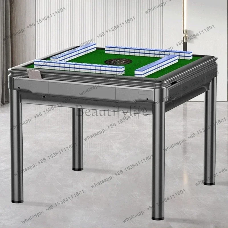Nordic Luxury Mahjong Table Minimalist Italian Automatic Shuffling Mahjong Game Dining Table Silent Electric Home Furniture FYMT