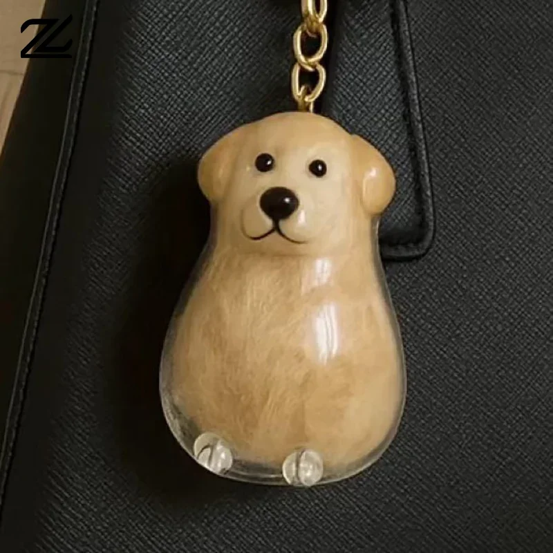 Dog Hair Storage Cute Pendant Keychain Bag Pendant Couple Car Key Chains Jewelry Souvenir Collection Gift Decoration Accessories