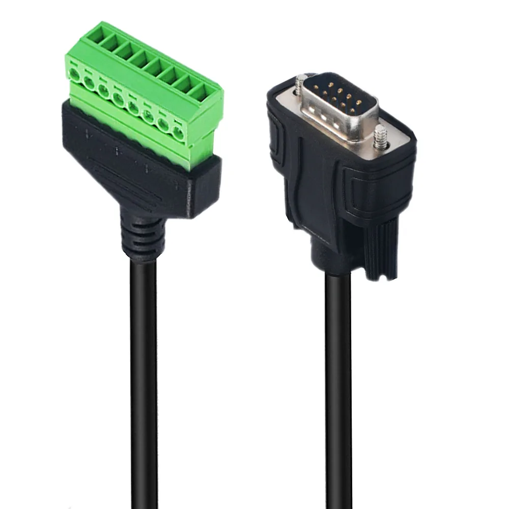 DB9P 232 à 8P, Terminal sans soudure, sortie de carte graphique, extension de signal analogique, câble de connexion d'interface 15CM