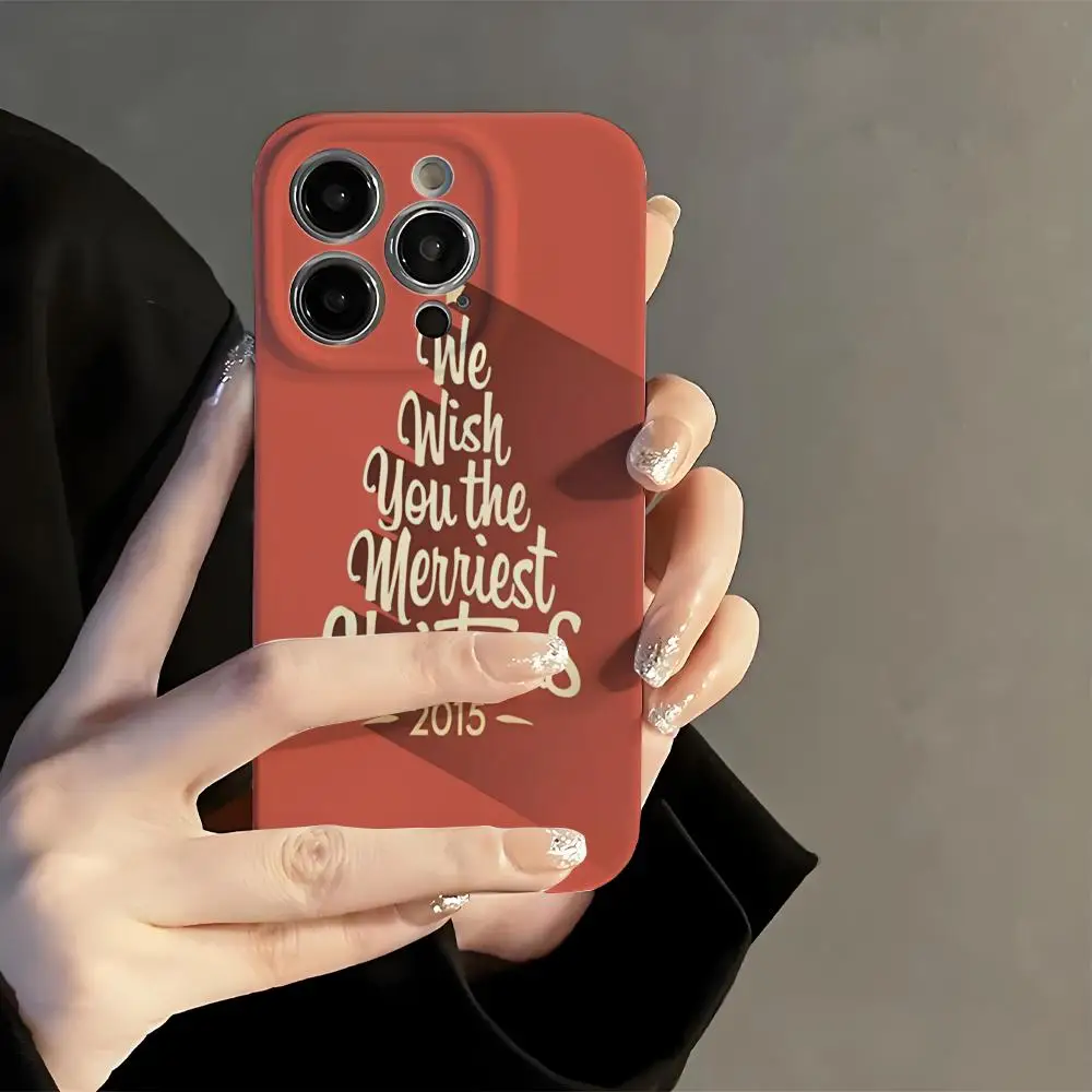 

Christmas Animal ins rad Phone Case Film Korean INS for iPhone 16 15 14 13 12 11 Pro Max Plus Luxury Cover
