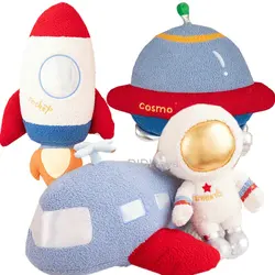 Soft Aerospace Rocket Ship UFO  Airplane Astronaut Plush Toy Cushion High Quality Spaceship Cuddly Throw Pillow Boy Room Decor