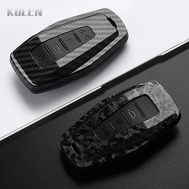 ABS Carbon Fiber Style Car Key Case Cover For Geely Coolray Atlas Boyue NL3 Emgrand X6 X7 EX7 GT GC9 Borui Fob Bag Accessories