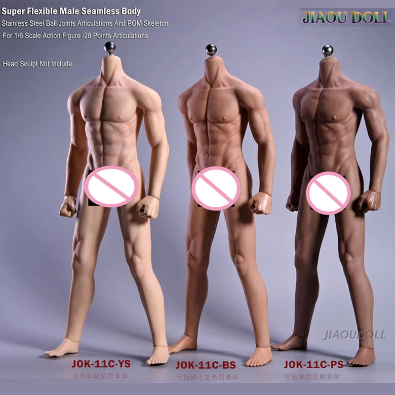 JIAOU 인형 JOK-12D JOK-11C JO-K10A JOK-17A 1/6 강한 남자 슈퍼 유연한 원활한 바디 12'' 근육 남성 군인 액션 피규어