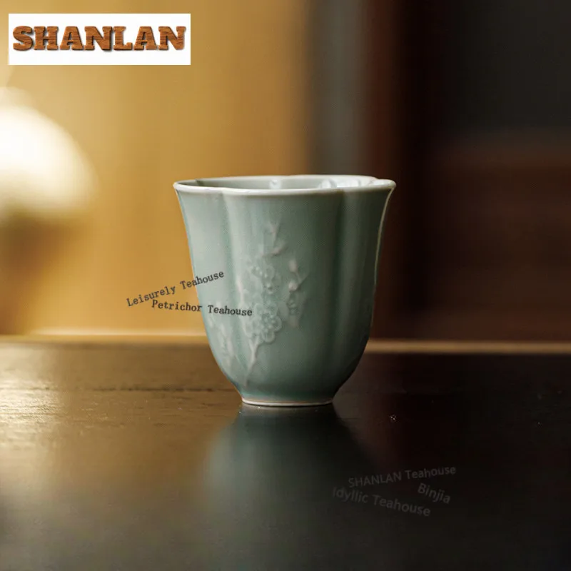 

80 мл банановая чашка с лунным разрезом, традиционная чайная чаша, милая чашка, индивидуальная чашка для дегустации чая, чашки Chazhan Master для чайных украшений