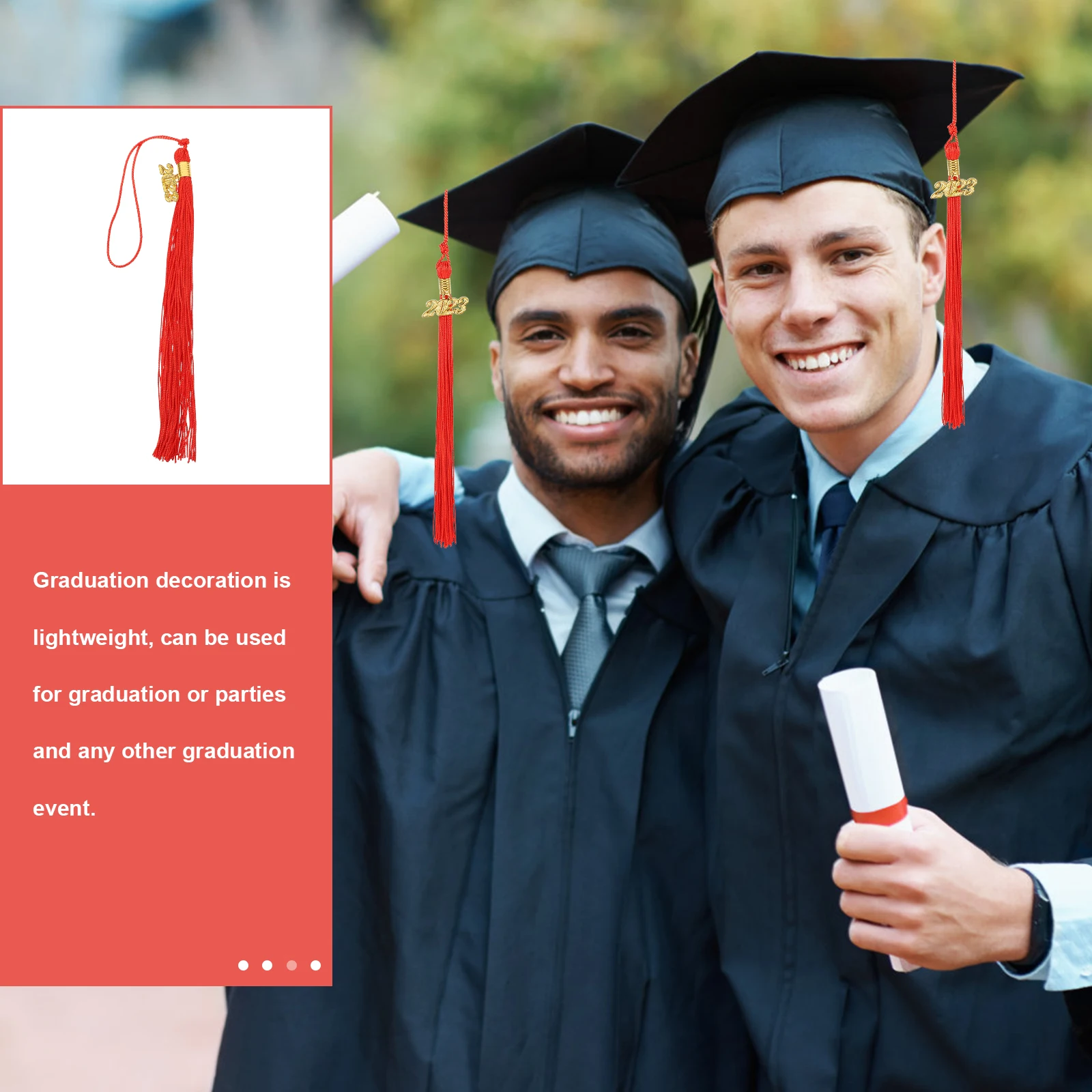 

Graduation Tassel Cap Doctor Fringe Pendants Polyester Alloy Creative Year Label Photo Party Hat Accessories Bulk Decorations