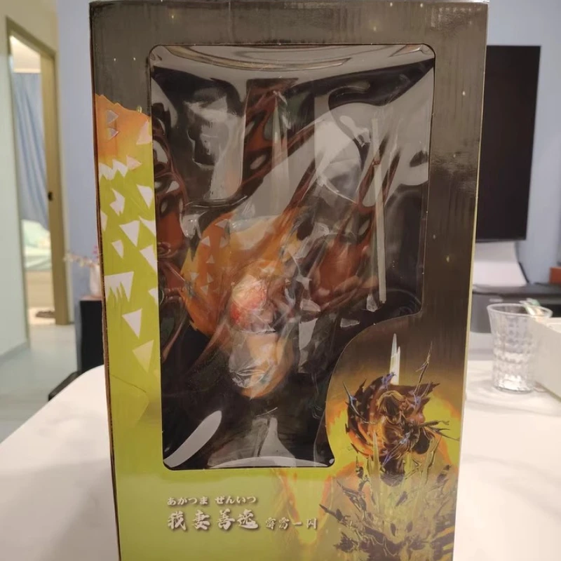 Demon Slayer Agatsuma Zenitsu Action PVC Figure Thunderclap Flash Effetto Anime Kimetsu No Yaiba Modello Desktop Giocattolo Regali
