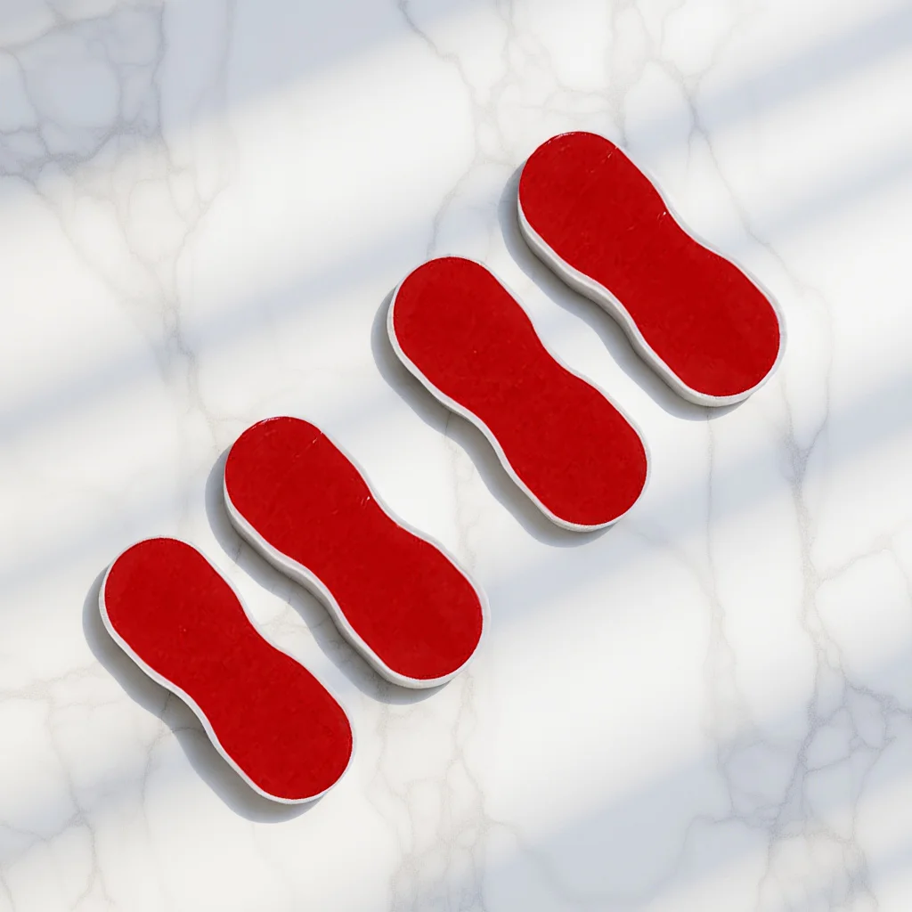 4 Stück WC-Sitz-Dichtung, grau, selbstklebendes Pad, rutschfest, für WC-Sitz-Dämpfungsmatte, Schutz der Badezimmer-Befestigung