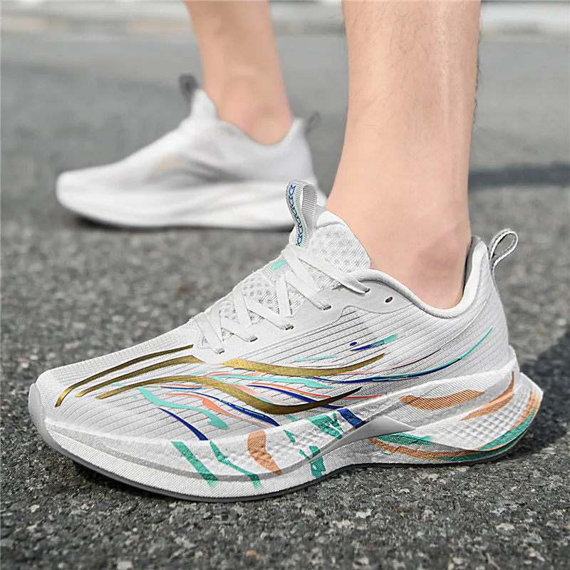 

Marathon Men Running Shoes Carbon Board Sports Women's Lightweight Comfortable Breathable Athletic Air Cushion Nonskid Sneakers
