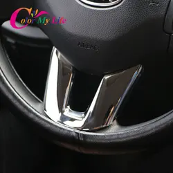 Color My Life Car Chrome Steering Wheel Sequins Decoration Trim Sticker For KIA Sportage R 2012 2013 2014 2015 Car Parts