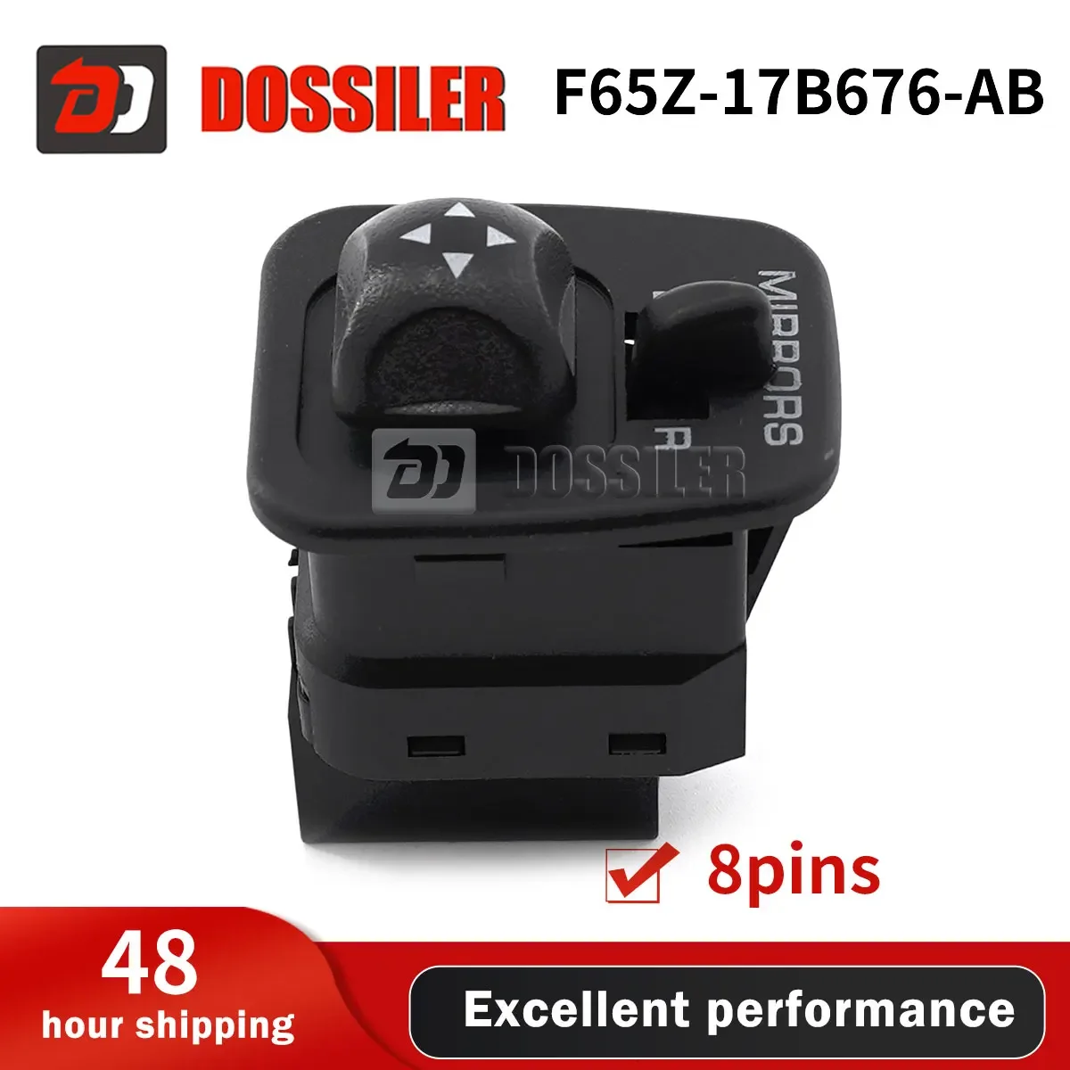 

F65Z-17B676-AB Dossiler Electric Mirror Adjust Switch Rear View Mirror Control Knob For Ford Escort F150 F250 F350 F450 F550