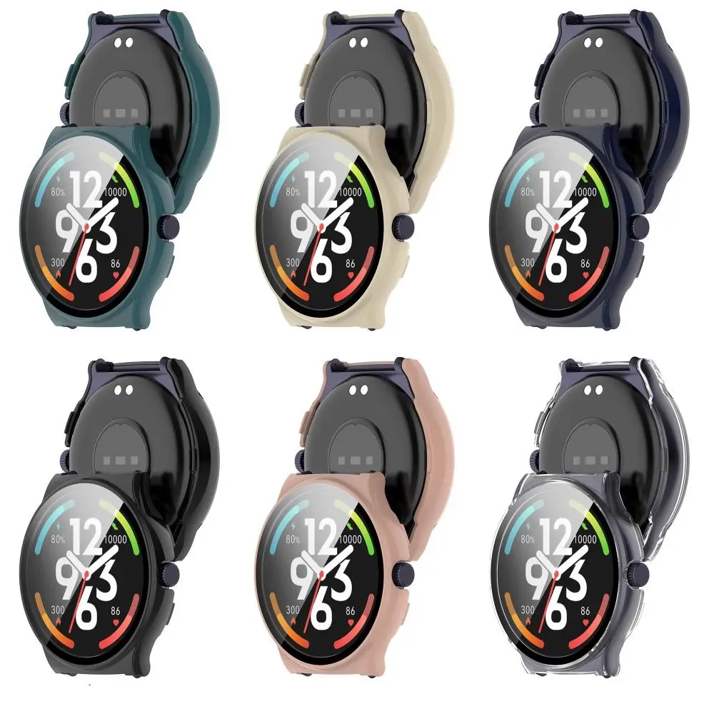 حافظة حماية من البولي كربونات + حافظة واقية مضادة للخدش للساعة الذكية غطاء كامل ملحقات غطاء شل لـ Haylou Solar Lite