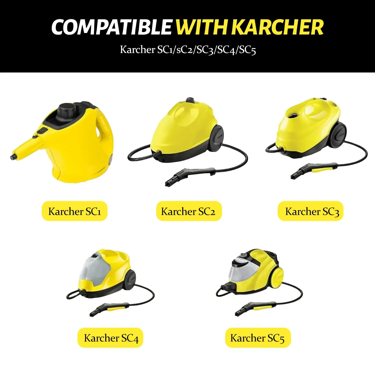 For Karcher Easyfix SC1 SC2 SC3 SC4 SC5 Steam Cleaner Kit Accessories Microfiber Mop Cloth Brush Nozzle Replacement Parts Set