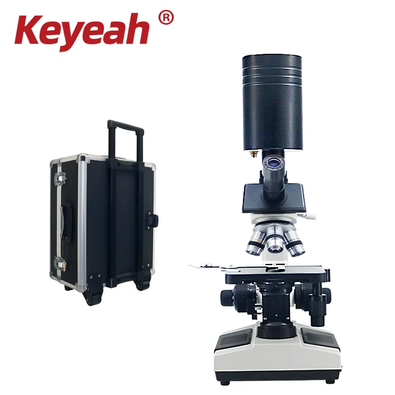 Hd black background monocular professional one drop blood detector electron optical blood cell microscope