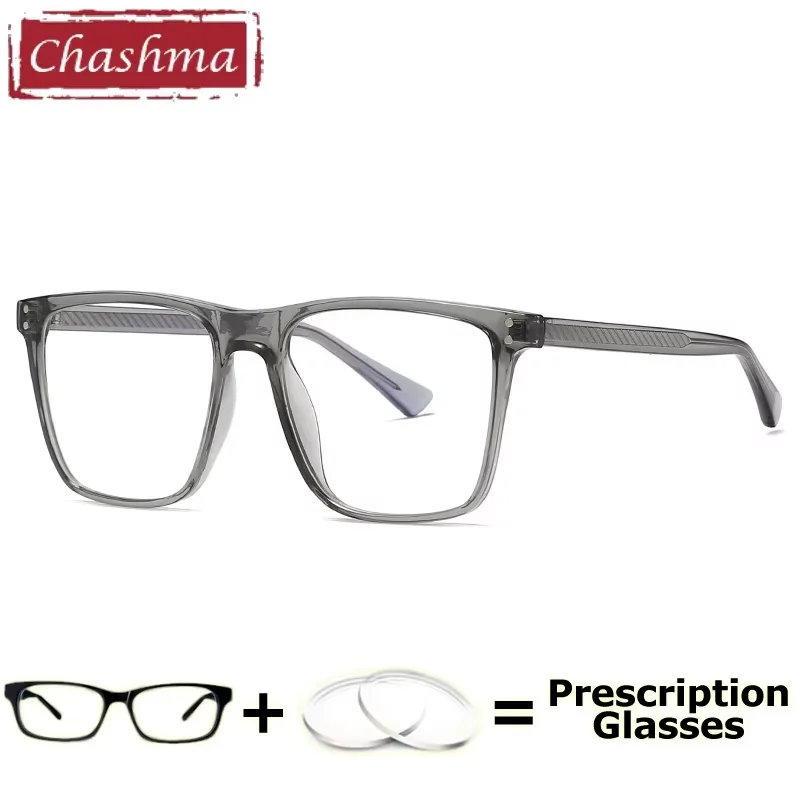 Chashma Prescription Glasses Men Eyeglasses Frames Simple Design Eyewear Optical Women Progressive Temples 147mm Spectacles