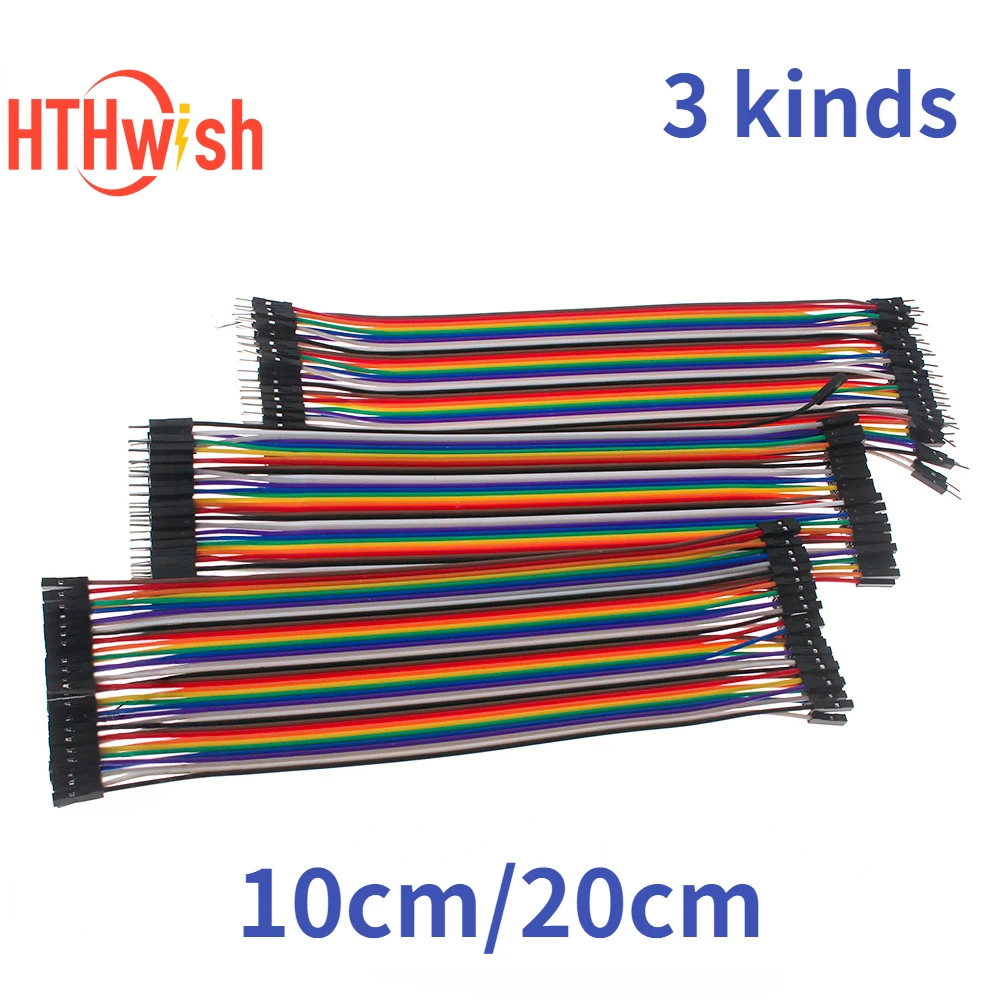 20pin Dupont Jumper Wires 10cm 20cm Male to Male, Female to Female, Male to Female -f or Arduino and DIY Electronics Projects