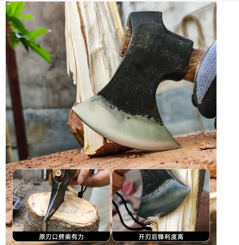 

High Quality Manganese Steel Forging Mini Whirlwind Axe Convenient Outdoor Camping Home Woodworking Cutting EDC Small Hand Axe