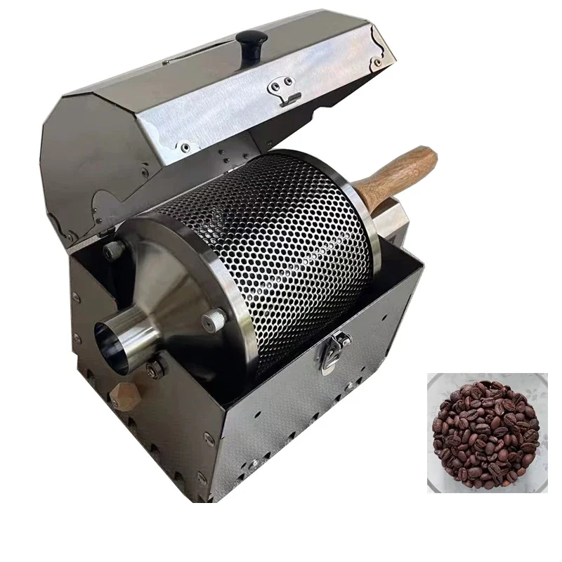 Commercial Coffee Roasting Machine Stainless Steel Coffee Bean Baking Machine Direct Fire Nuts Grain Roaster Machine