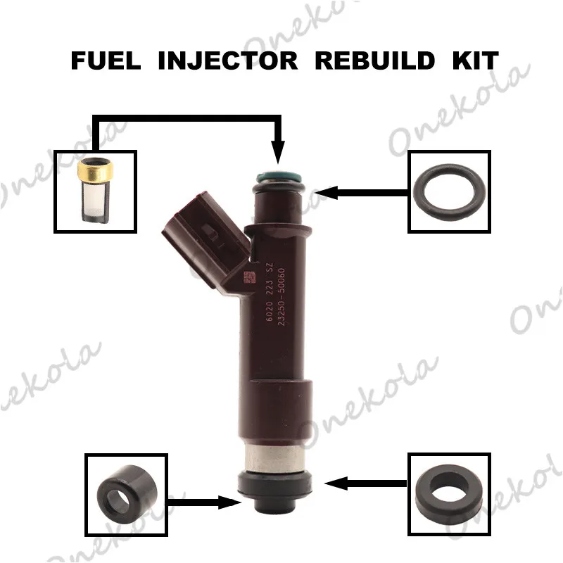 

Fuel Injector repair kit Orings Filters for 05-09 Toyota Tundra Sequoia GX470 LX470 4.7L 23250-50060 23209-50060