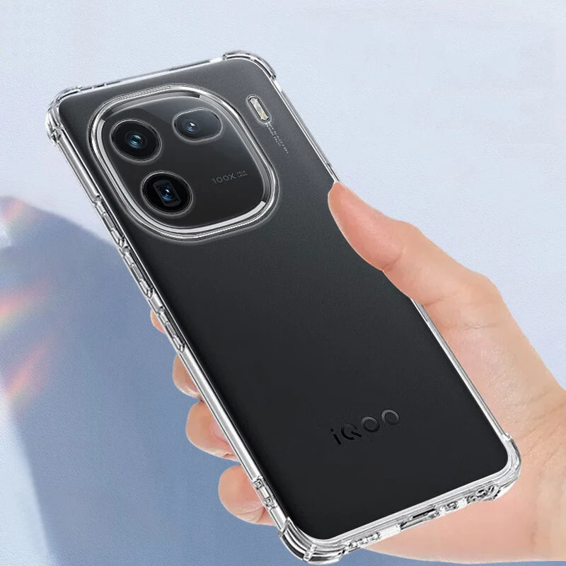 For vivo iQOO12 iQOO 12 Pro 12Pro iQOO12Pro 5G Slim Soft TPU Silicone Transparent Case Shockproof Back Cover