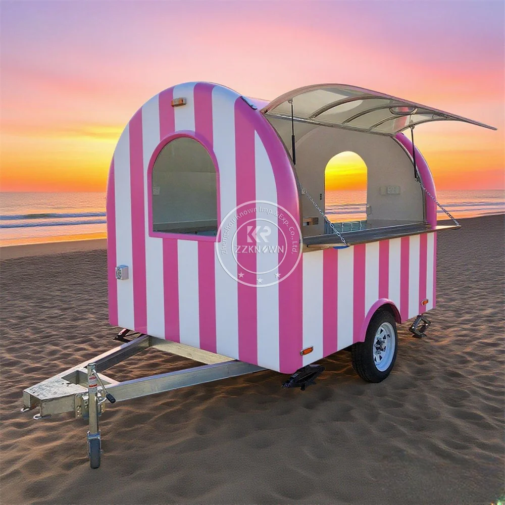

Fast Food Trailer Concession Catering Trailer Hot Dog Ice Cream Cart Coffee Van Kiosk Street Mobile Barbecue Food Truck For Sale