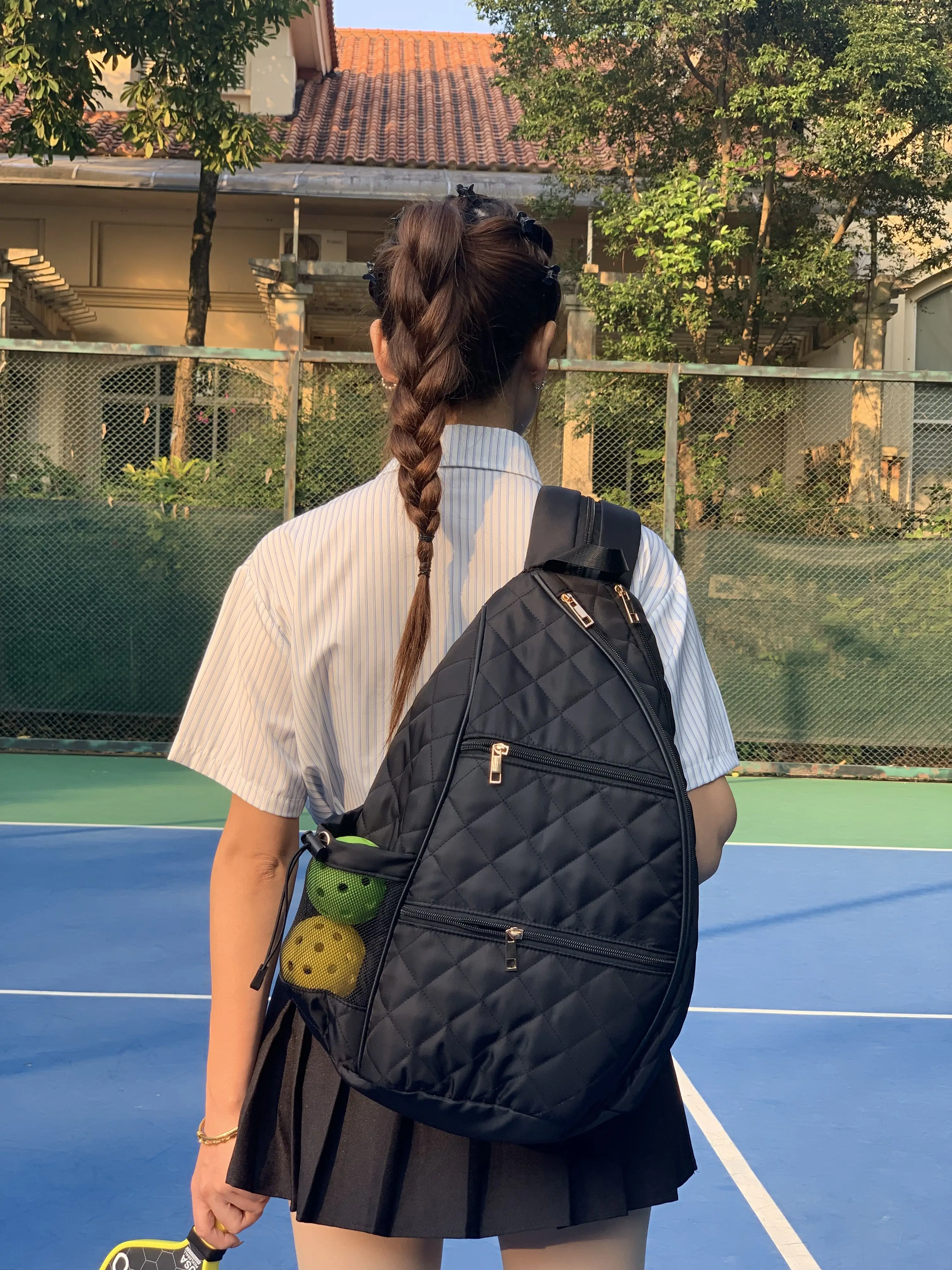 Tennis Pickleball Rackets Backpack for Men Women Daily Portable Court Racket Bag Tennis Racquetball Badminton Travel Sport Bag