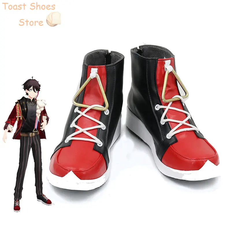 Fuwa Minato Cosplay Schuhe Vtuber Pu Lederschuhe Halloween Karneval Stiefel Kostüm Requisite