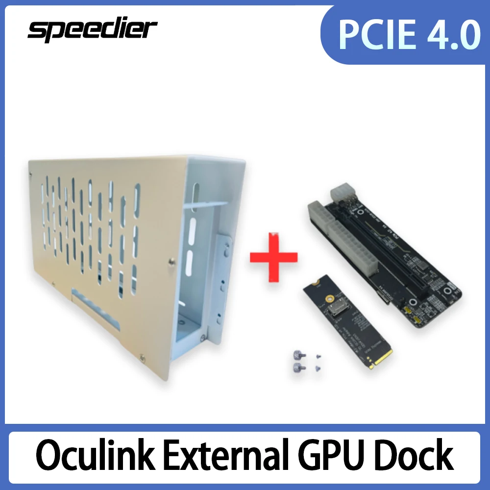 

Oculink Внешняя док-станция для графического процессора PCIe 4,0 X4 GEN4 Ноутбук GDP Ручная консоль Акриловый и металлический корпус Кронштейн-адаптер Объединительная плата для DIY