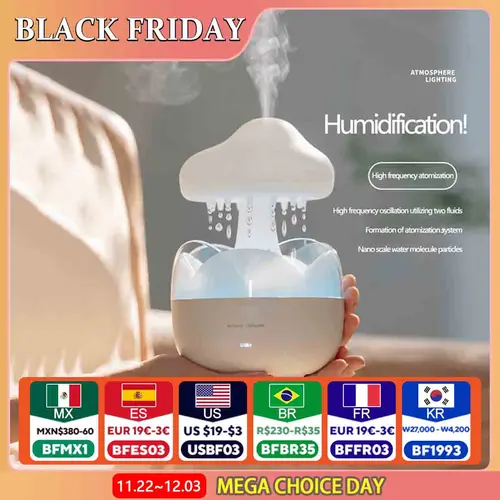 빗방울 아로마 테라피 아로마 가습기, 에센셜 오일, 리모컨 디퓨저 포함, 홈 오피스용, 신제품 