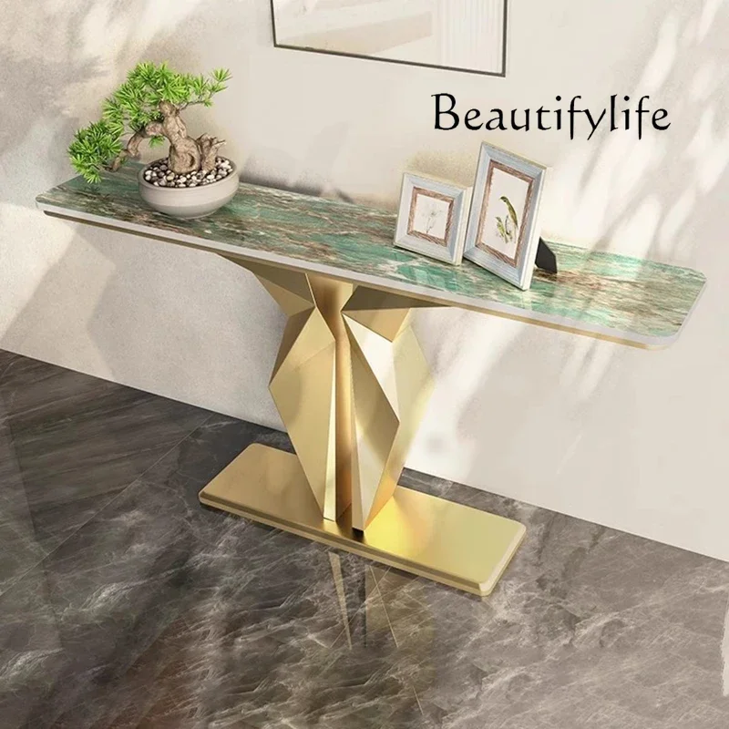 BJ Nordic Neutral Console Table Luxury Eclectic Simple Trendy Console Table Rustic Metal Tavolo Consolle Entrance Hall Furniture